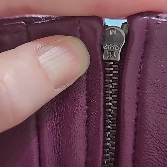 🚩Softest Boss High Waisted Raspberry Sheap Leather Pencil Skirt Size0 - Picture 12 of 12